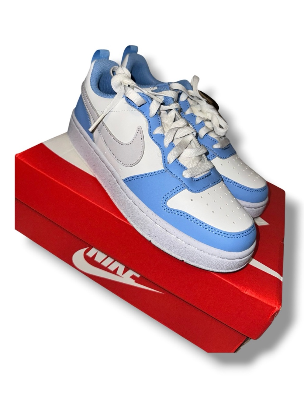 Nike Court Borough Low Recraft GS White University Blue Size 4Y NEW